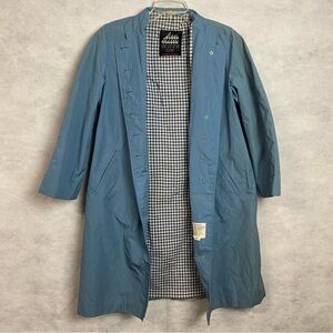 Vintage Fleet Street Rain/Shine Coat, Women’s 12 Blue Water Repellent Button Up